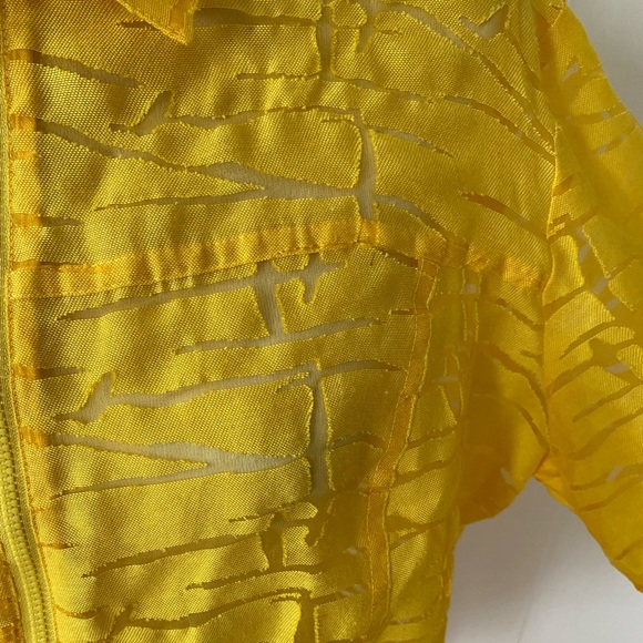 Vintage Yellow Jacket with mesh Cut-outs - Picture 6 of 7